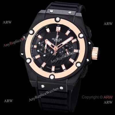 Best Copy Hublot Big Bang King Power VK Chronograph Watch Black and Rose Gold